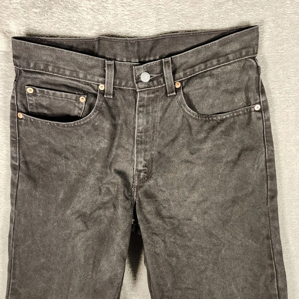 Levi's 550 Relaxed Fit Jeans Mens W32 L32 Black Excellent Faded Denim Tapered